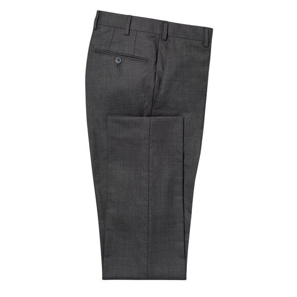 J.Hilburn Vitale Barberis Canonico Charcoal Solid Trouser Pants 34x30 - Picture 1 of 6